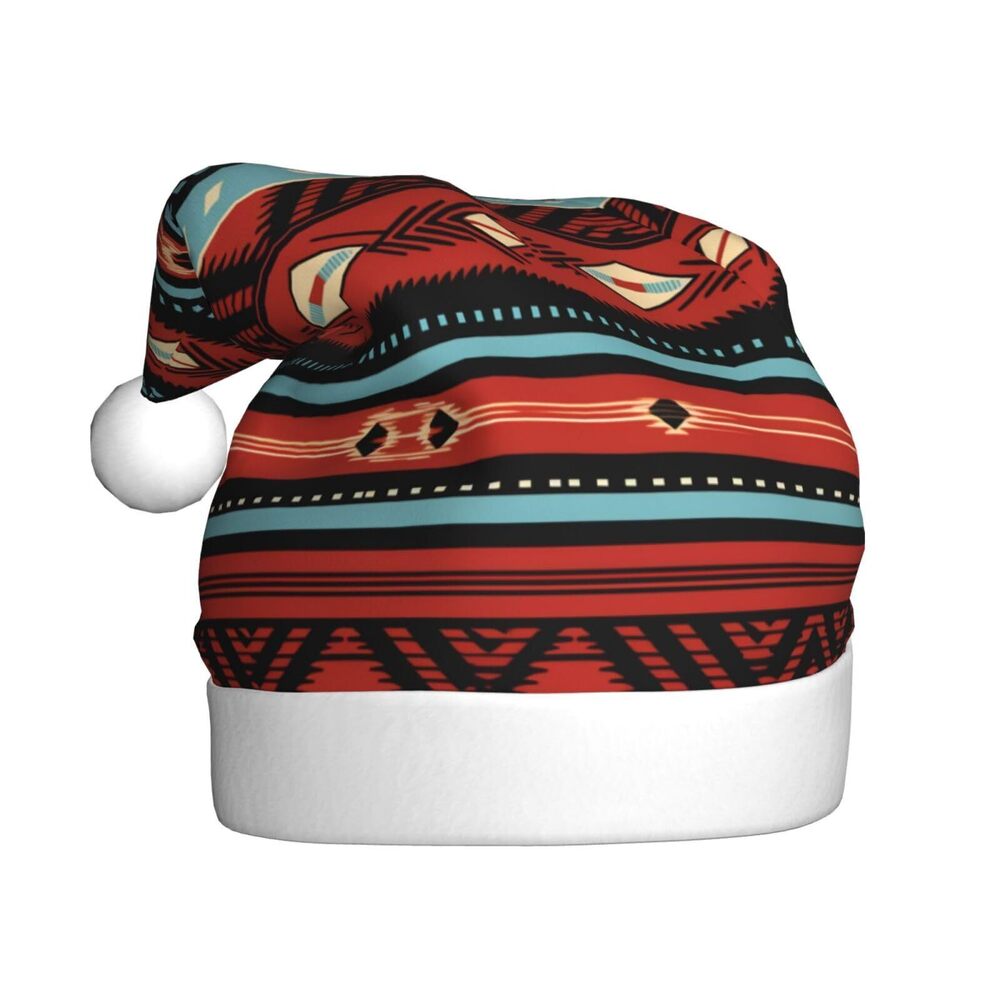 6646 Native Tribal Indian Geometric Christmas Hat Xmas Holiday Hat